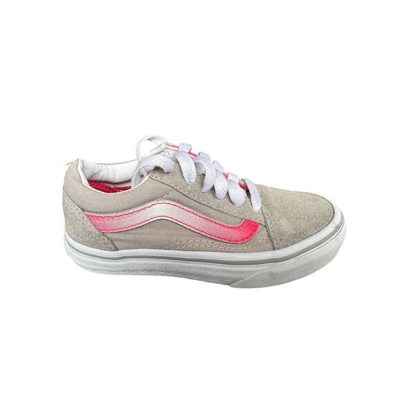 Gray & Pink VANS size KIDS 10.5, (EU 27)Old Skool Low top, Girls sneakers - Picture 1 of 11